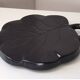 Vintage 1950s black leaf ceramic cheese board