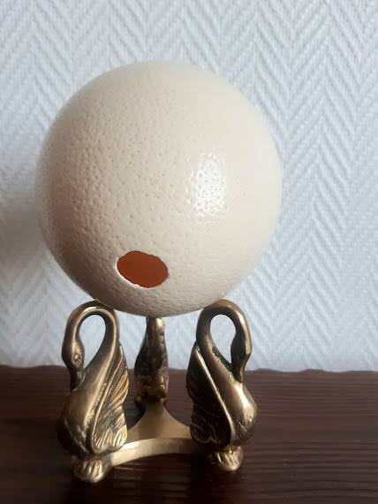 Ostrich egg with swan feet in bronze, Napoleon III