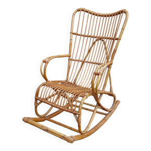 rocking-chair en rotin