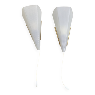 Pair of vintage modernist design wall lights from the 1970s