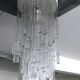 Mazzega, xl vintage clear murano glass elements chandelier from 70s