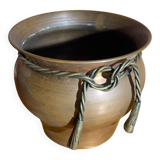 Antique Jean Paul THEVENOT Copper & Brass Planter Made in France Vintage