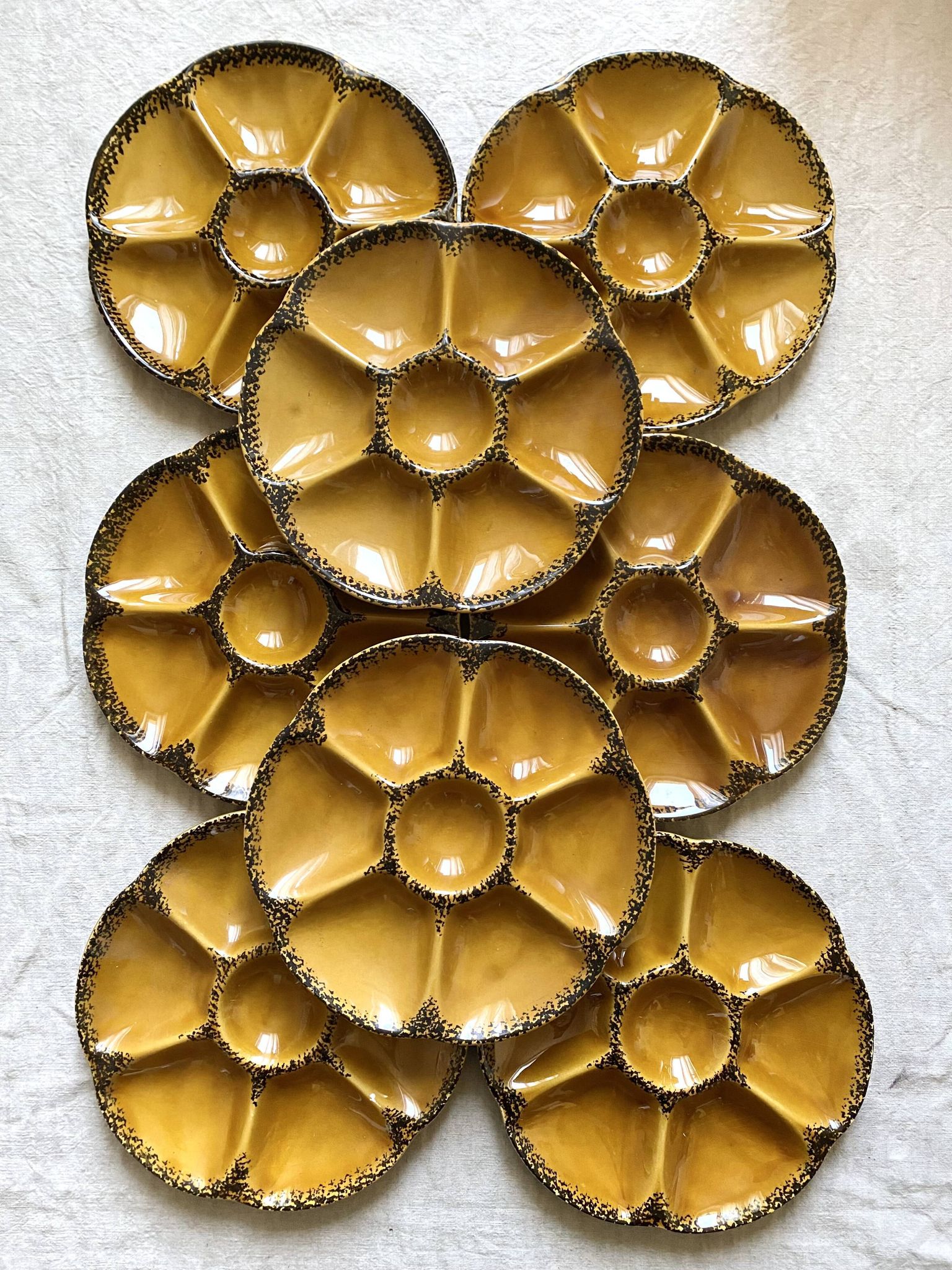 Assiettes à huitres vintage gien