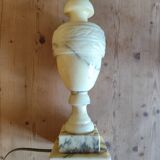 Alabaster lamp base - white stone lamp