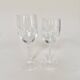 Set of six cut crystal wine glasses and six water glasses.