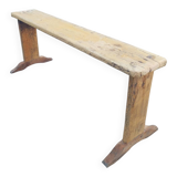 Brutalist wooden bench