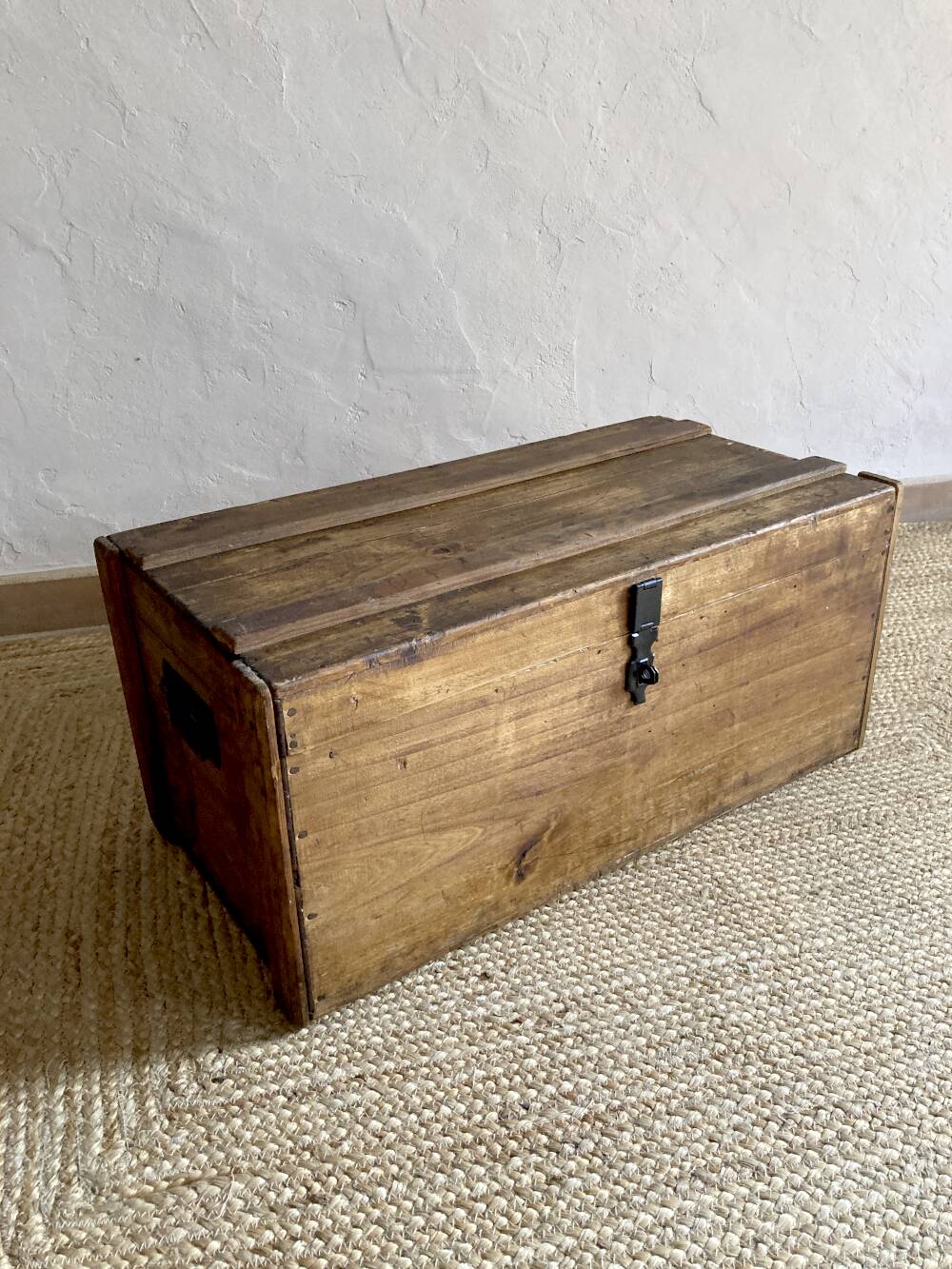 Malle de voyage en bois, années 1930