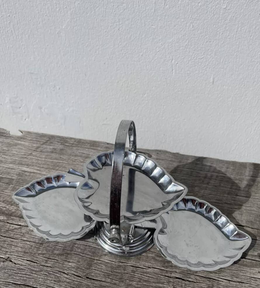 1970s stainless steel aperitif stand