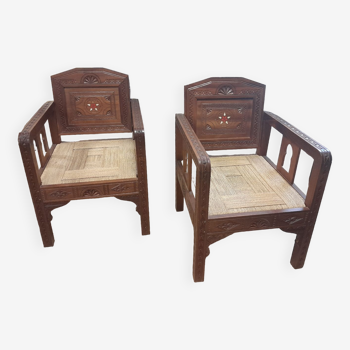 Pair of Moroccan armchairs