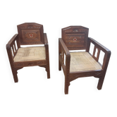 Paire de fauteuils marocains