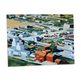 Table: Contemporary oil on canvas