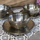 Set of 3 old "silverware" cups