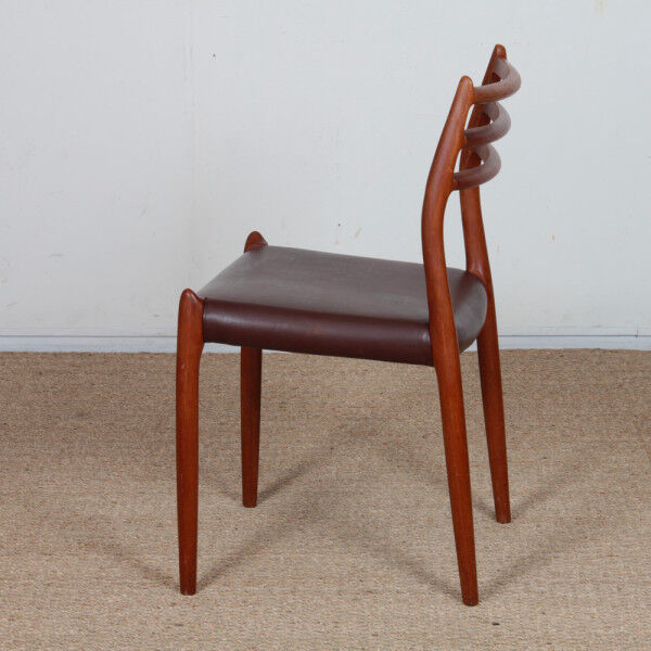 Set of 6 chairs by Niels Otto Moller in teak model 78, 1960.