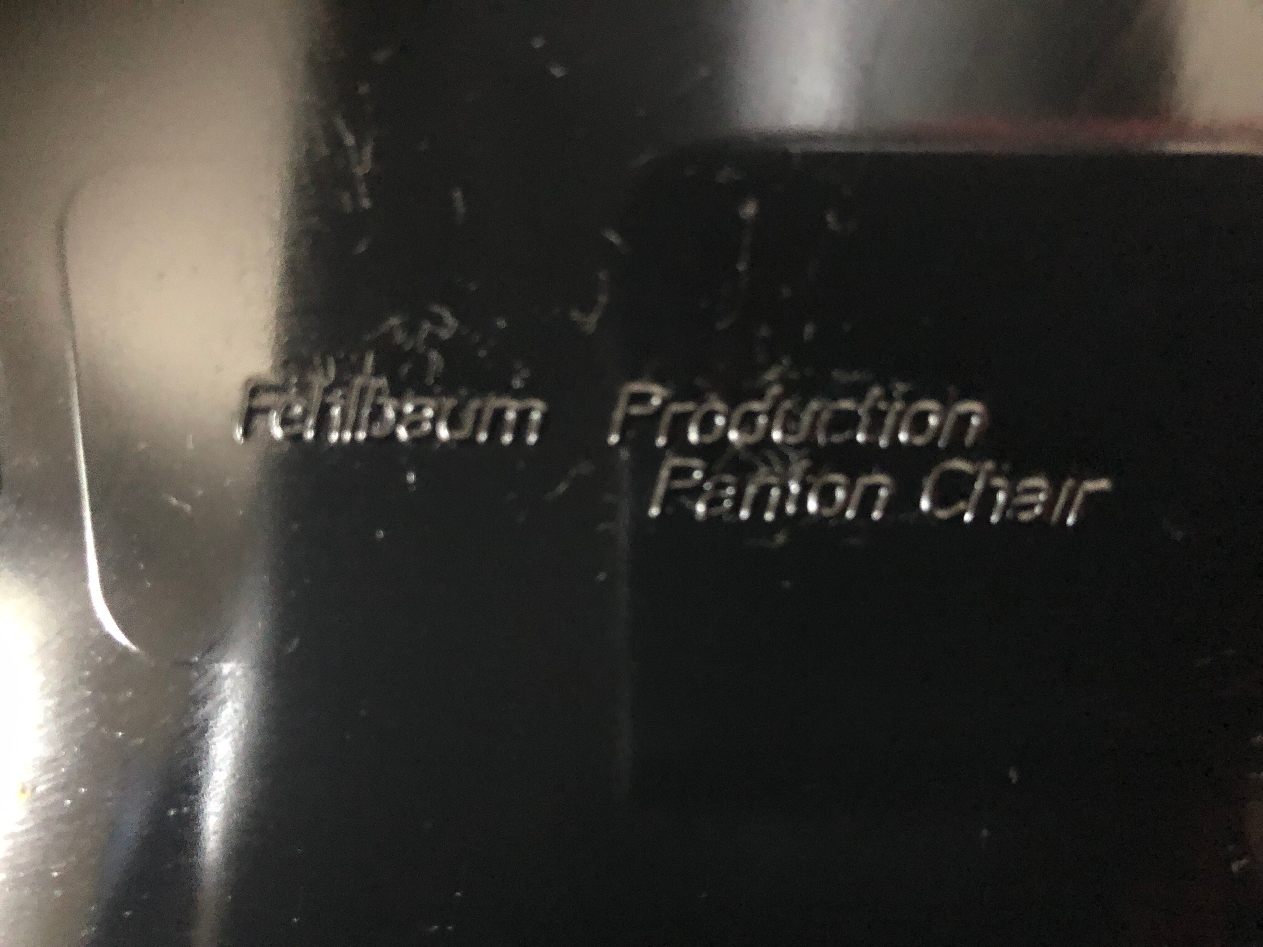 Set of 3 chairs Vintage black Verner Panton