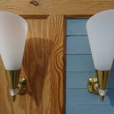 Pair of cone wall lamps 1950