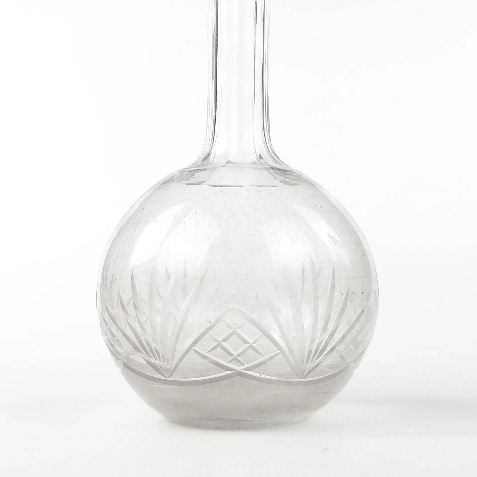 Art Deco carafe, crystal, Sweden, 1950s