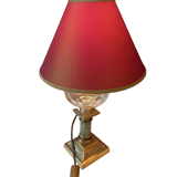 Crystal lamp and green marble