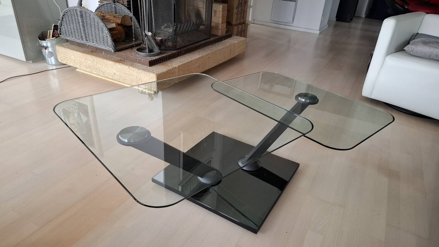 Table basse verre Roche Bobois Tea Time