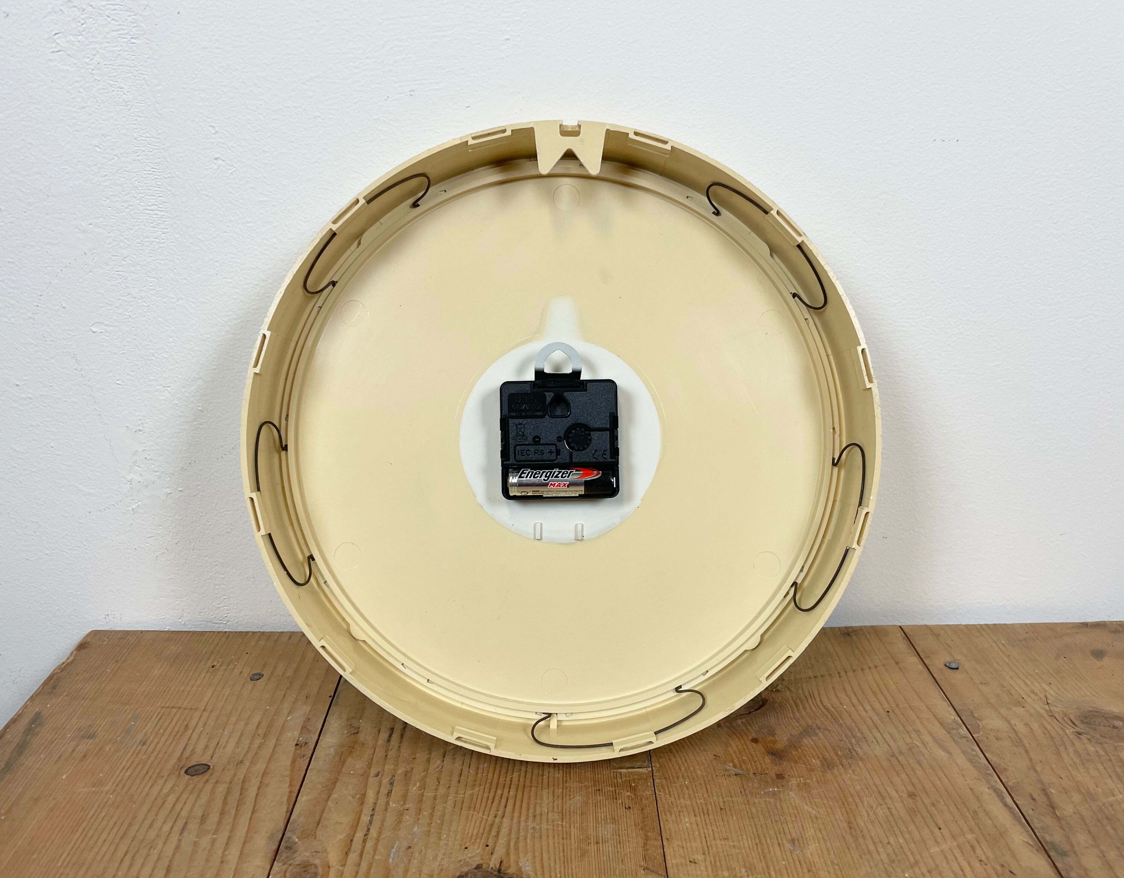 Vintage Beige Bakelite Wall Clock from Westclox , 1970s