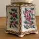 20th century polychrome porcelain inkwell floral decoration
