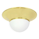 Plafonnier UFO en laiton et verre, Limburg, Allemagne, années 1970