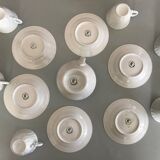 Fine white porcelain coffee service