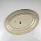 Oval half-porcelain plate from Badonviller, blue flower pattern, early 20th century.