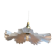 Vintage suspension lamp in pleated opaline