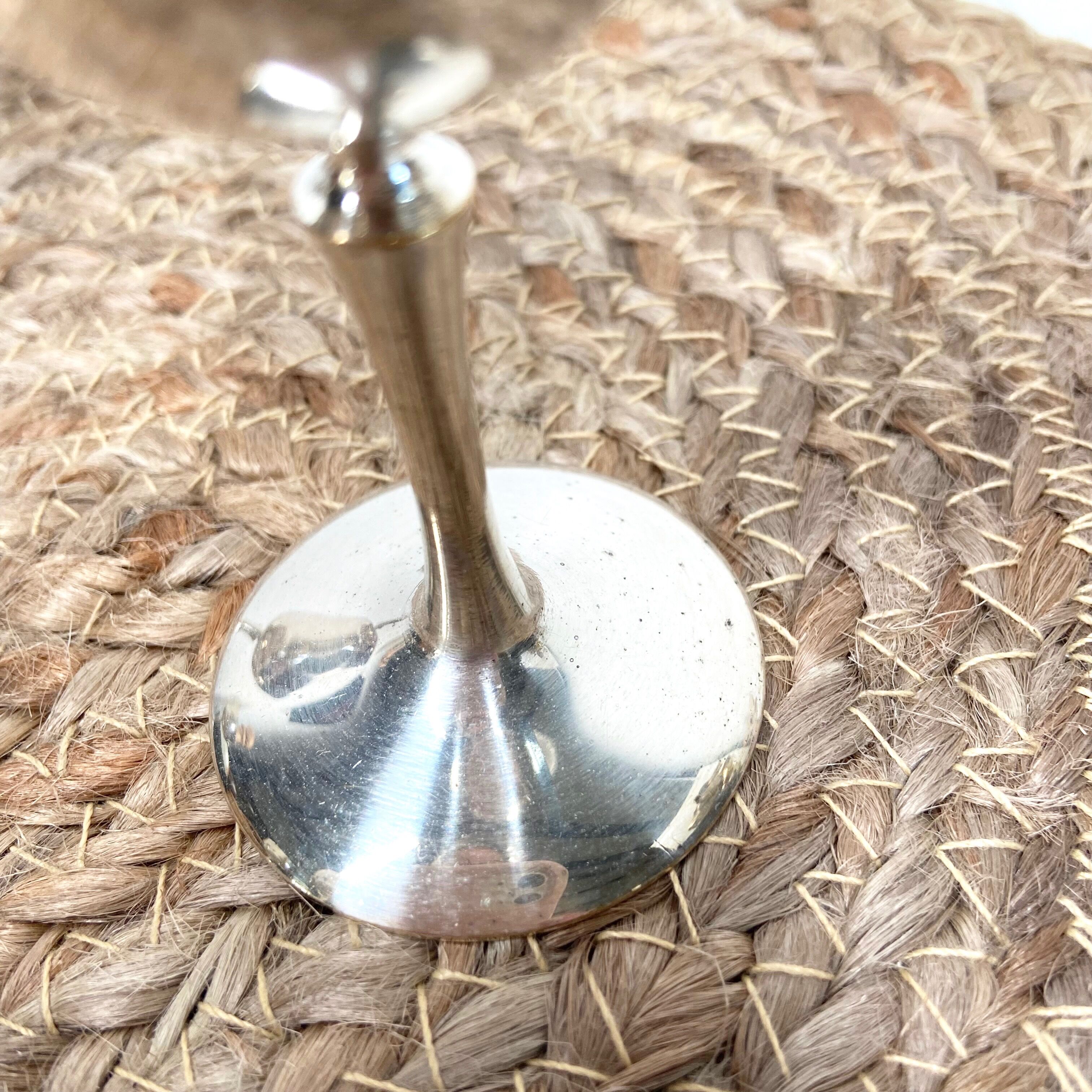 Ensemble de 5 coquetiers en métal argenté