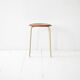 1960s Scandinavian stool in metal and teak