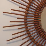 Rattan sun mirror