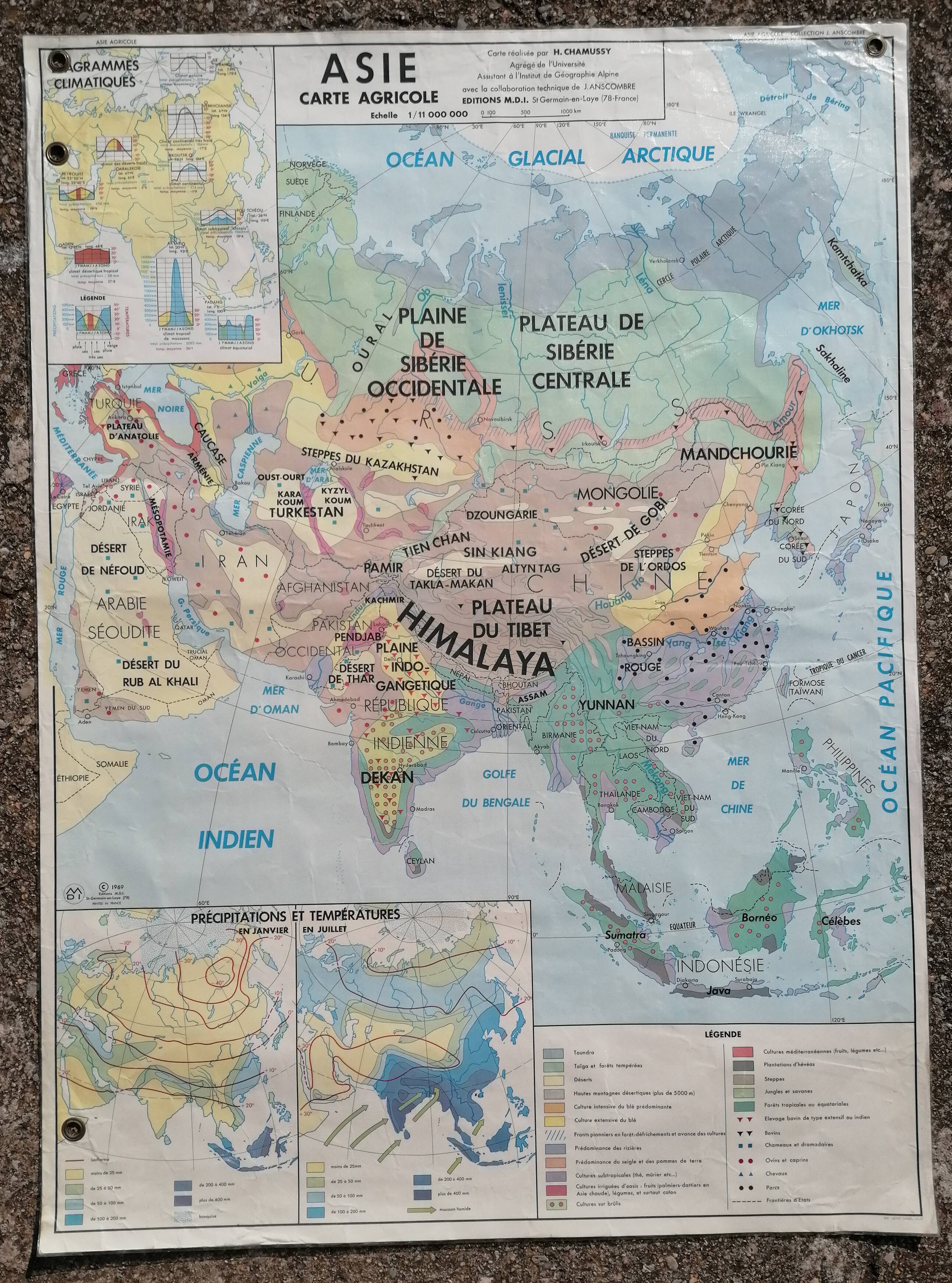 Old vintage Asia Agricultural and Physical MDI card