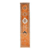 Beige & Orange Vintage Runner Rug, 83x383Cm