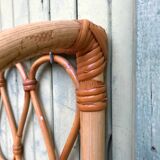 Vintage rattan shelf from the 60s