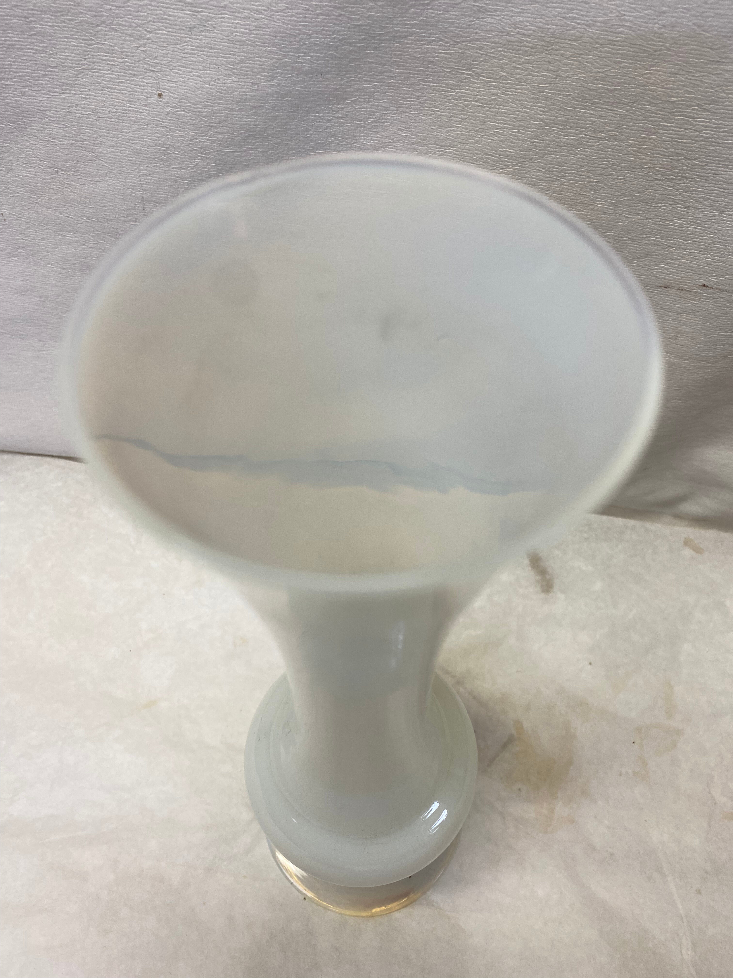 White opaline vase