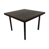 Table basse Dieter Waeckerlin en marqueterie de bois de palmier