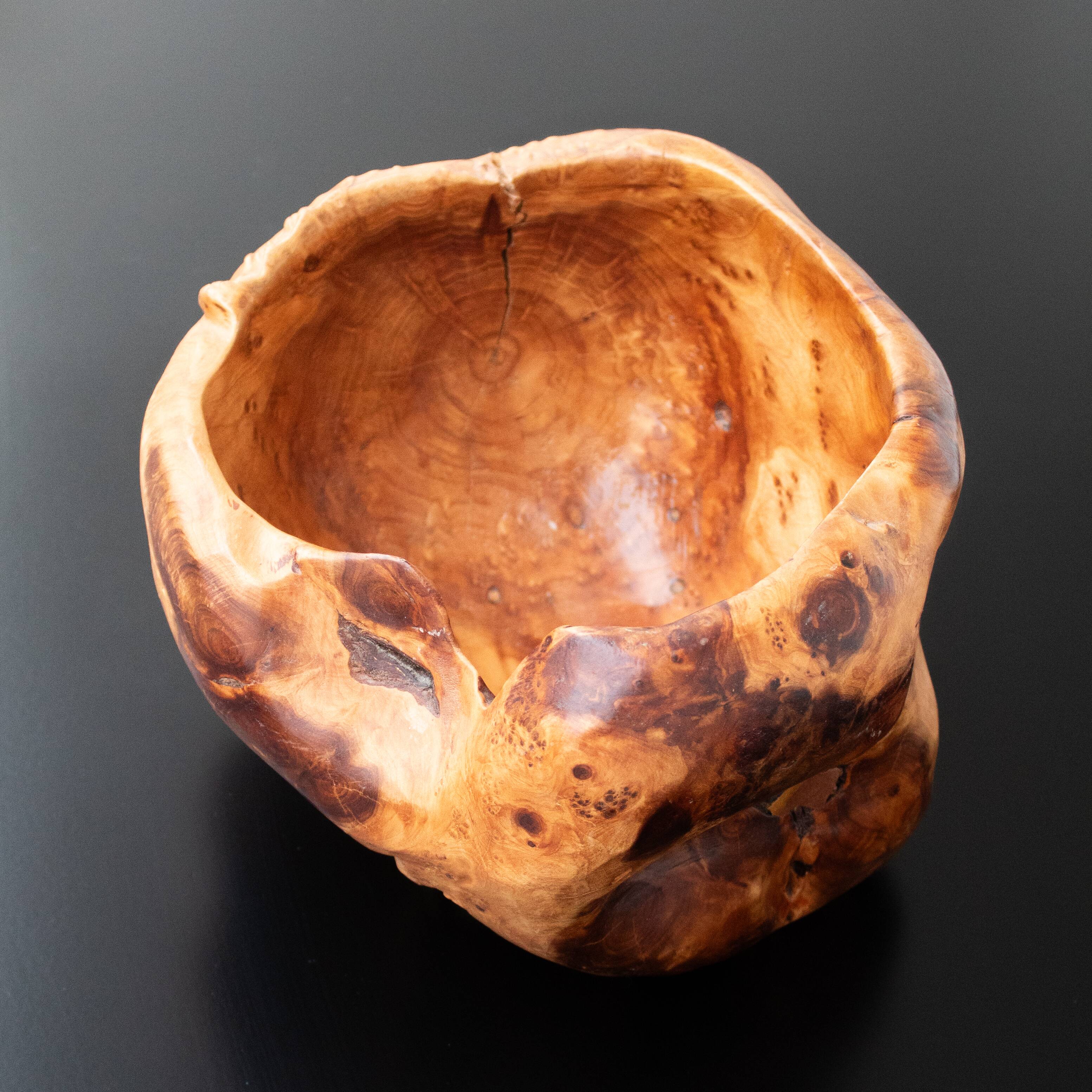 Burl wood bowl
