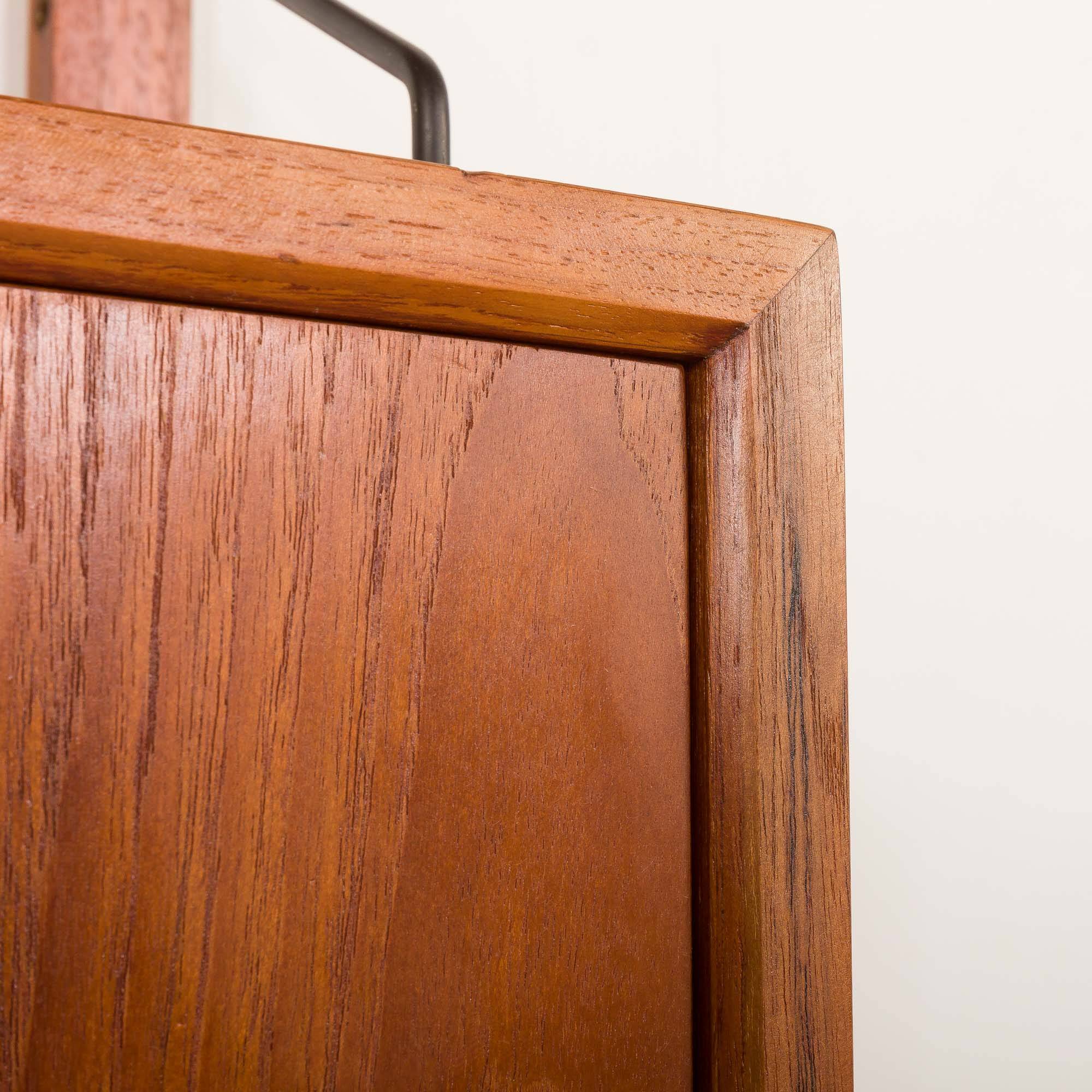 Poul Cadovius 4 bay teak wall unit for Cado, Denmark 1960s