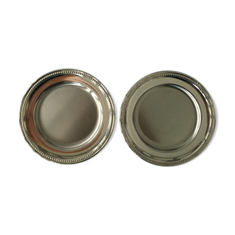 Paire de dessous de bouteille inox Guy Degrenne et boite
