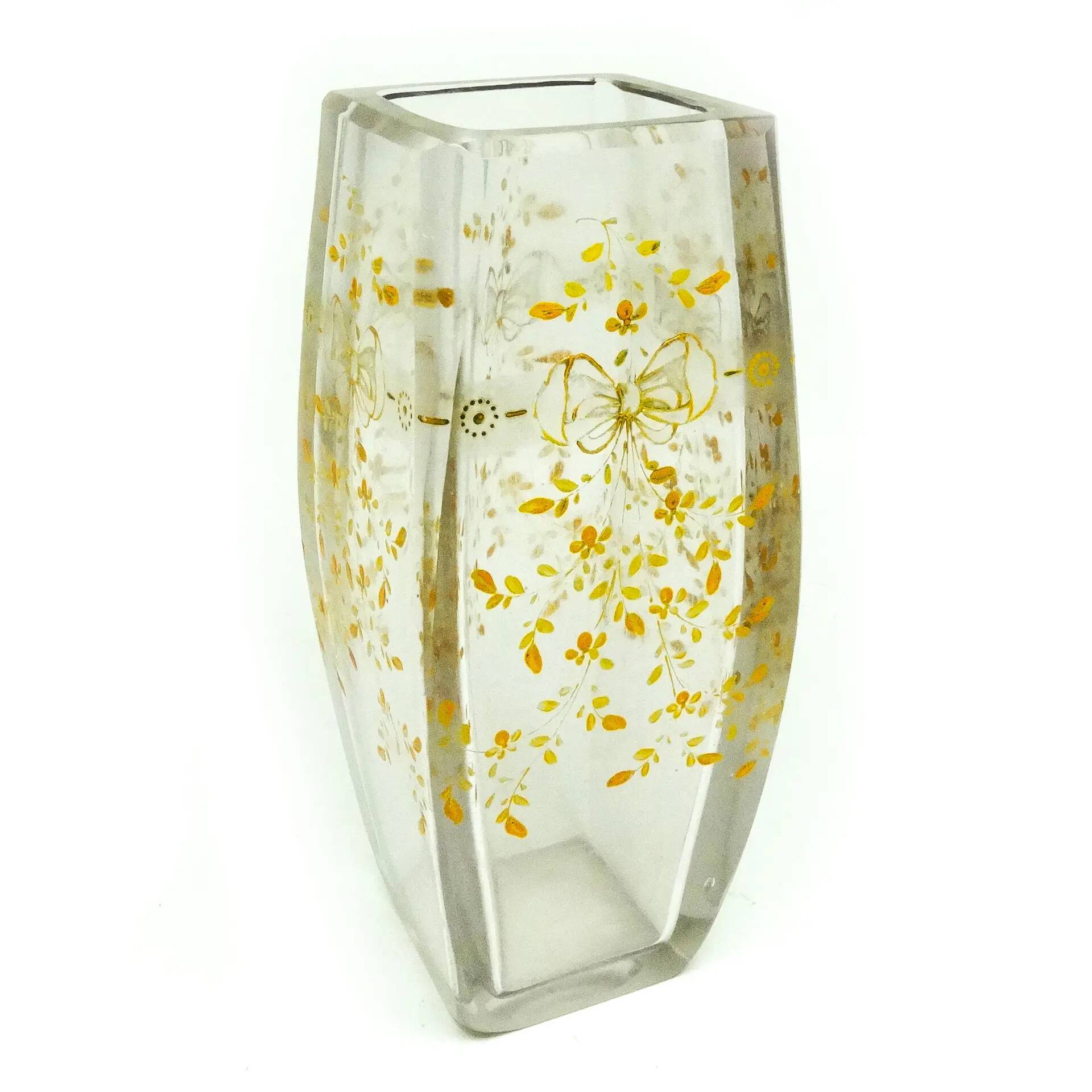 Art Nouveau vase, crystal, Bohemia Moser, Czechia, early 20th century