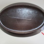 Plat de service ovale en grès de niderviller.modèle maille vintage