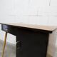 Baumann desk and its matching chair 1960 formica wood and black with green seat