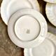 6 flat plates in white and golden Limoges porcelain, Verlaine service