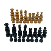 Wooden chess set turns 1920 32 pieces box