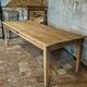 French solid oak farmhouse table 239x89 Raw patinated