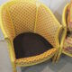 Paire de fauteuils bergères, chauffeuses, forme corbeille