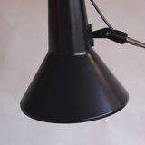 Black vintage IKEA adjustable floor reading lamp - Stilnovo inspired design from the 1980s.