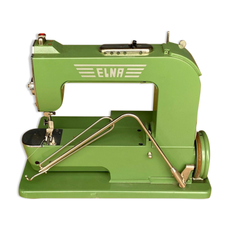 Elna green patina sewing machine with original box
