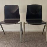 Pair of Pagholz-Germany industrial chairs from the 50s-60s