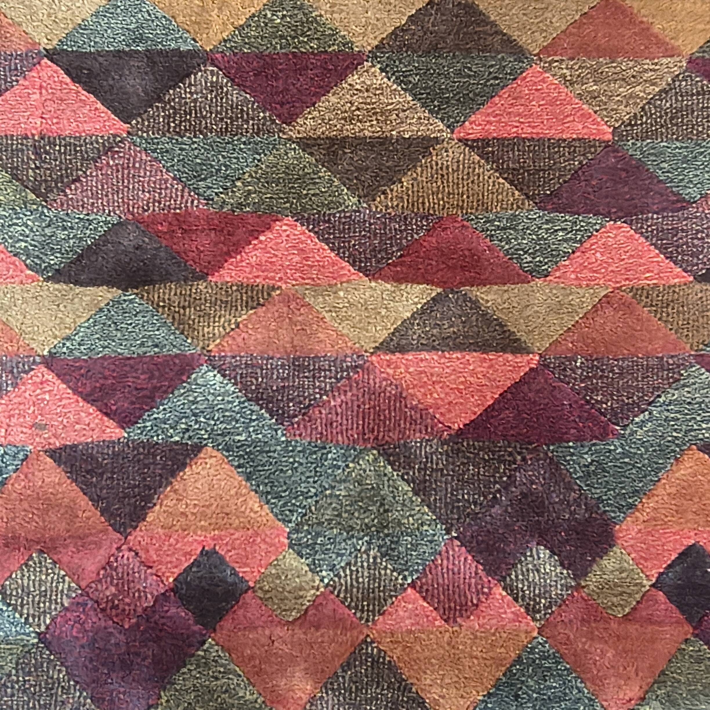 Tapis en laine géométrique italien "Luxor" des années 1980 par Missoni pour T&J Vest